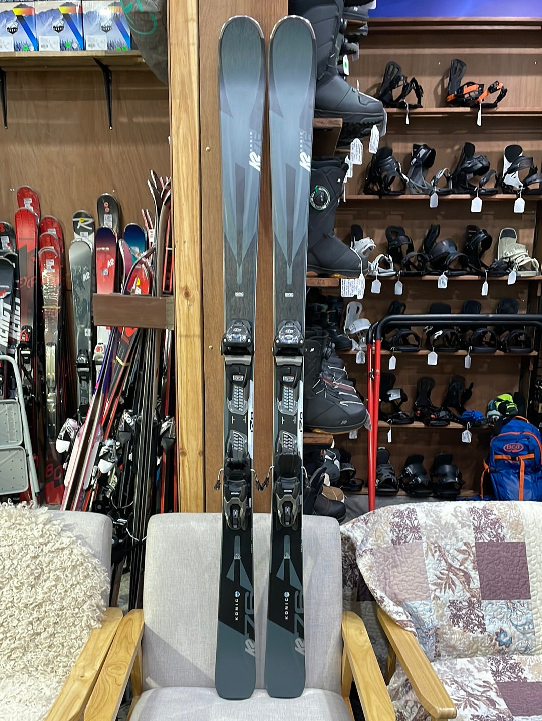 Skis K2 Konic 76, 170cm Skis & Marker Bindings Bundle