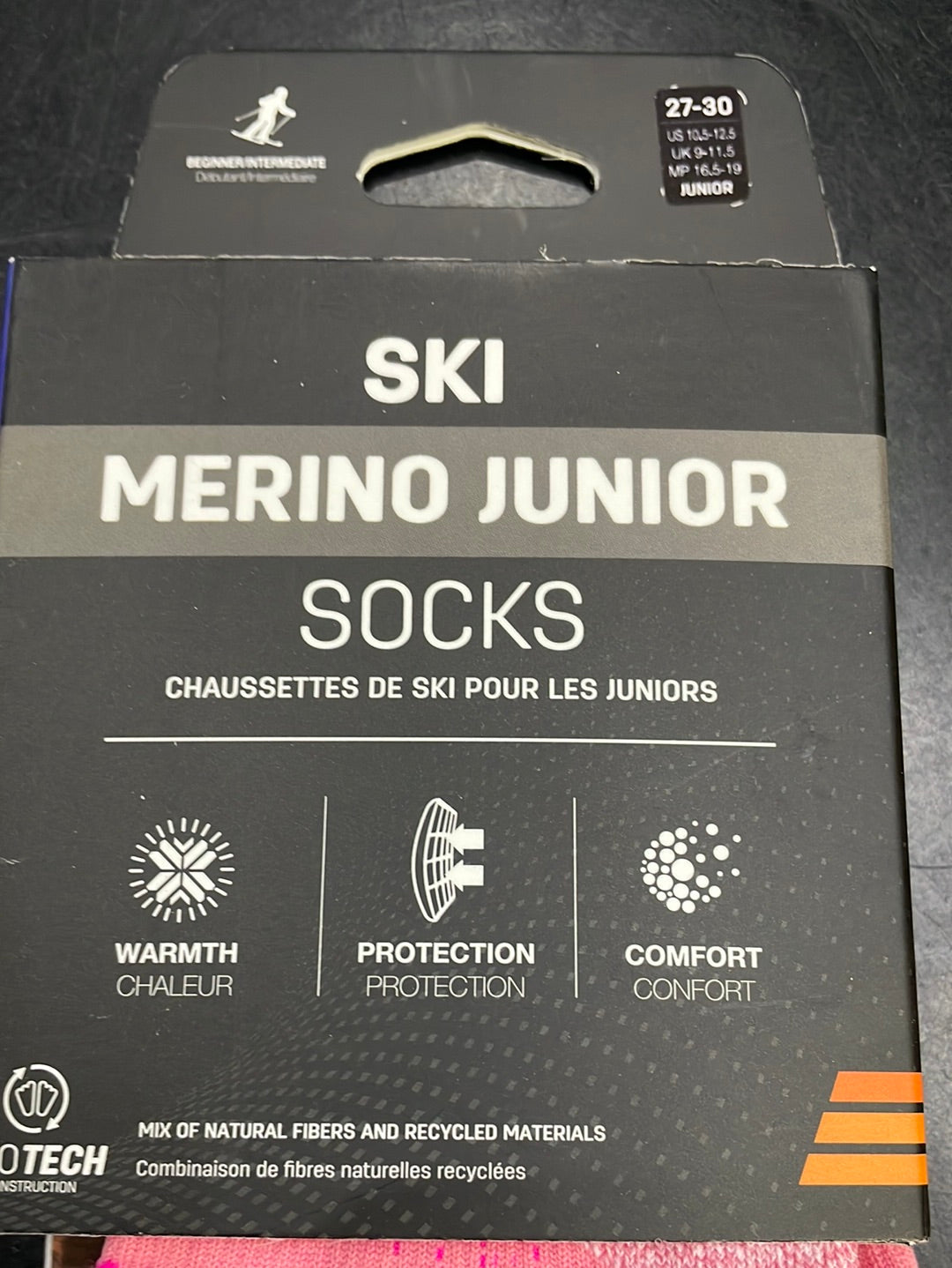 Snow Socks SKI MERINO JUNIOR - Pink SIDAS