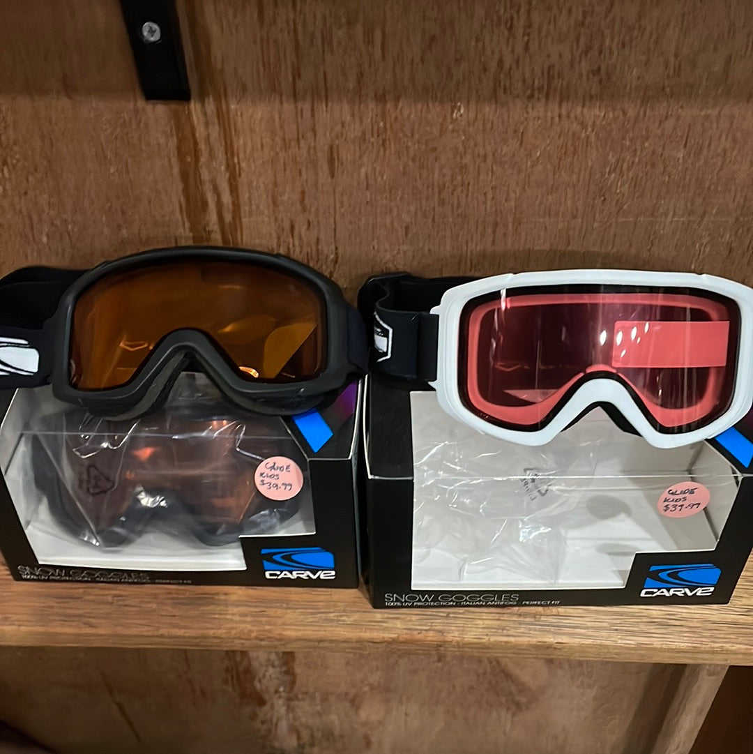 Snow Goggles Kids CARVE Glide White Or Black Frames