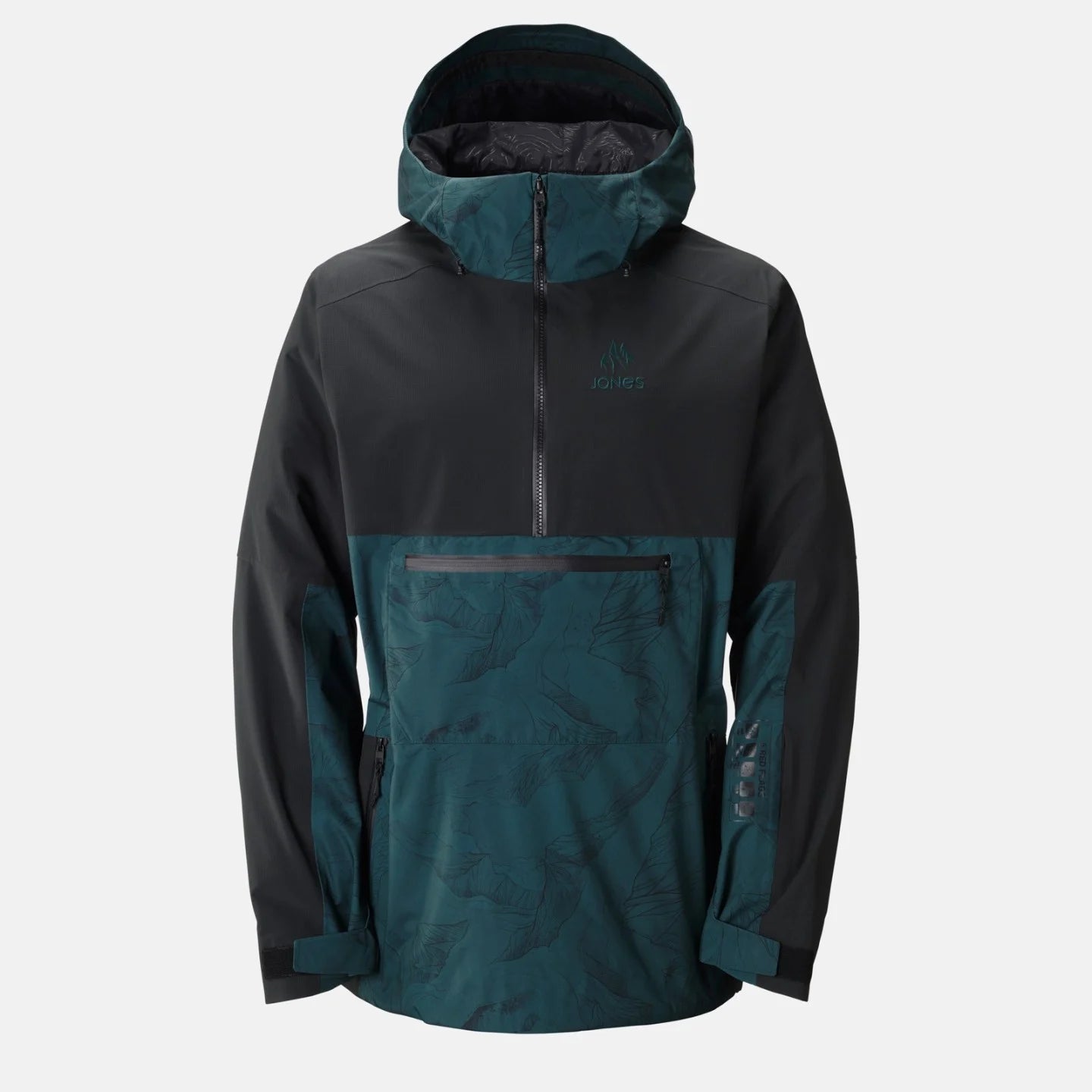 Snow Jacket JONES Mountain Surf Mens Anorak, Pacific Teal 2025