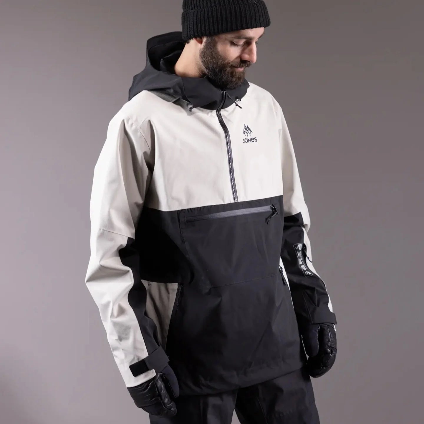 Snow Jacket JONES Mountain Surf Mens Anorak, Smoke Grey 2025