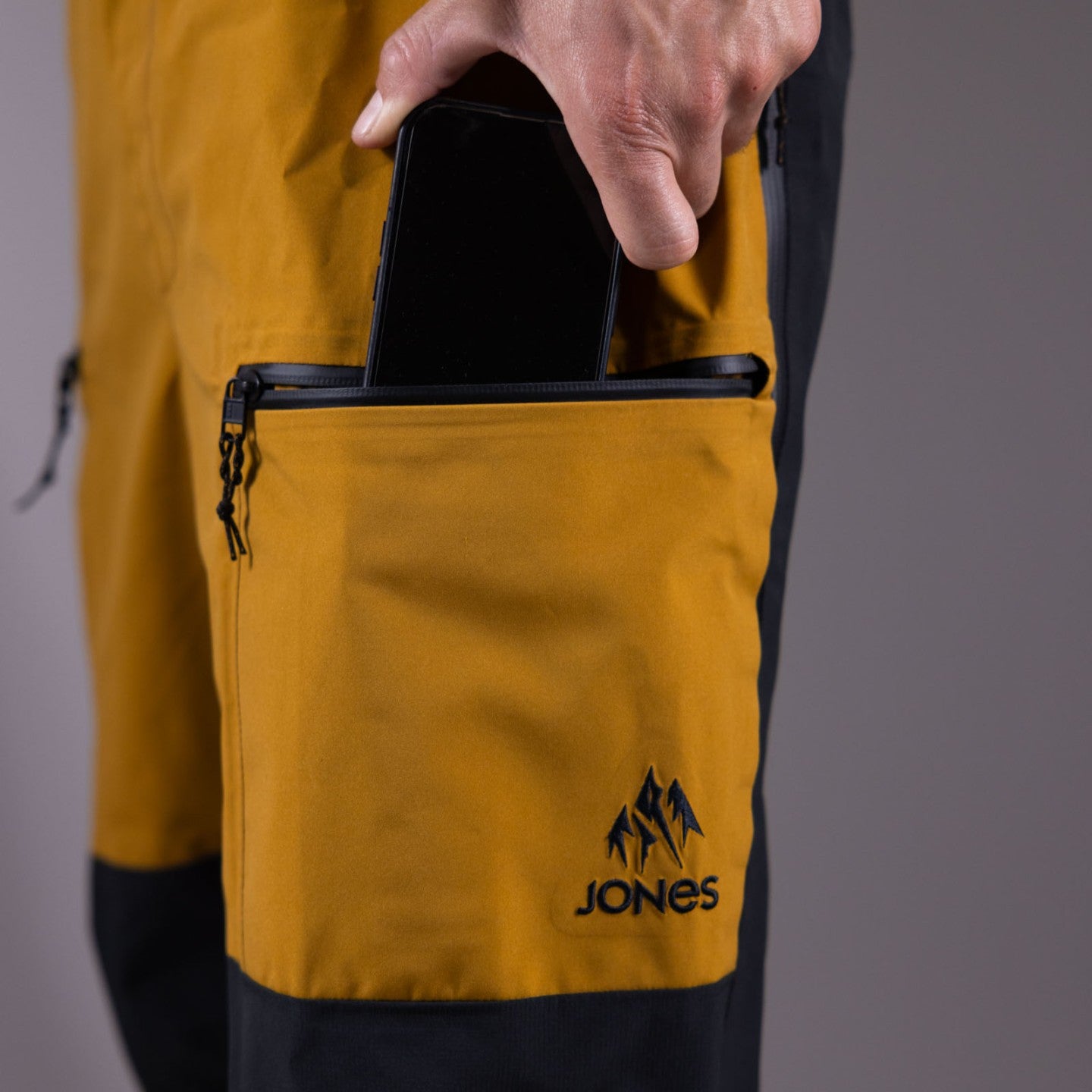 Snow Bib JONES Mountain Surf Bib, Mens- Sierra Brown