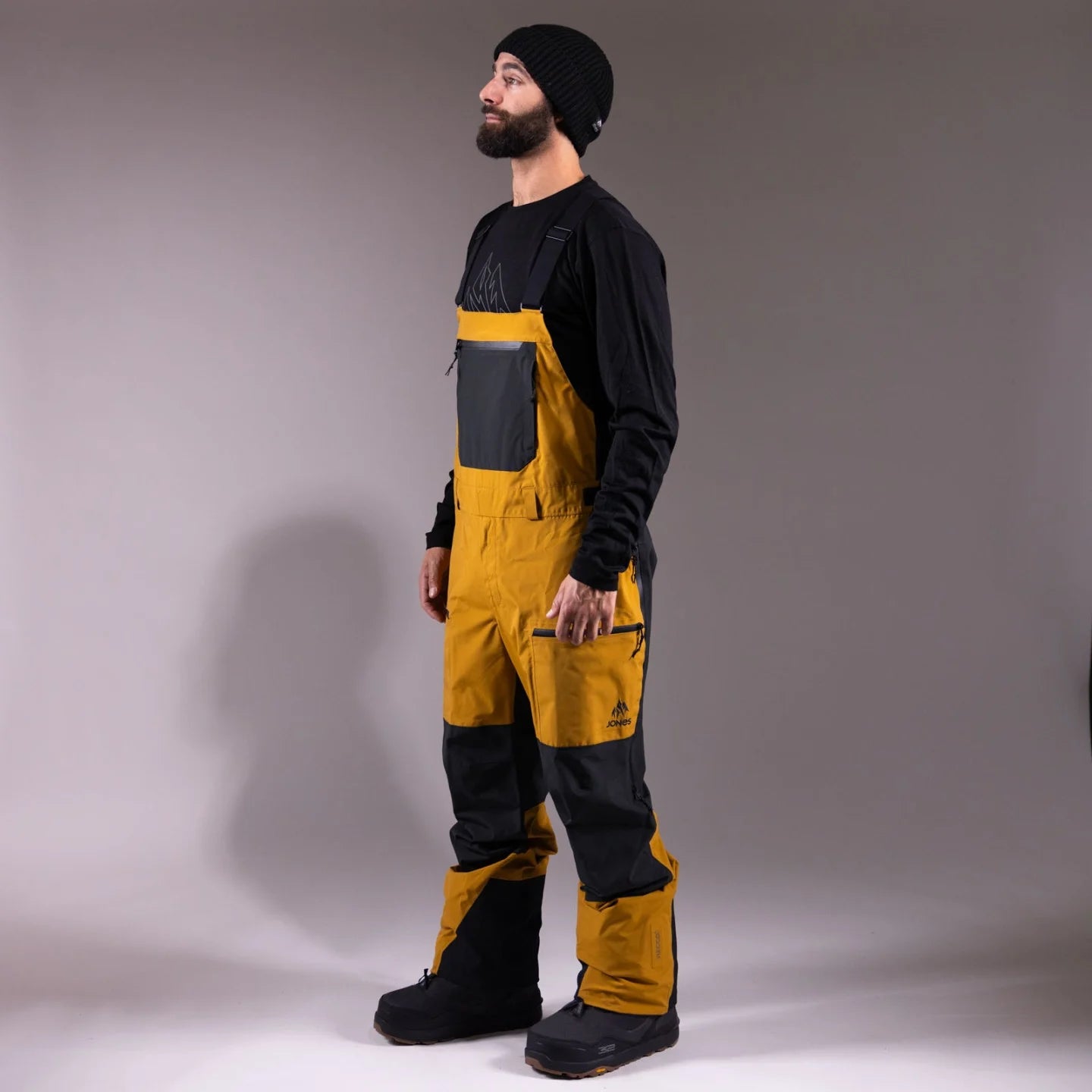 Snow Bib JONES Mountain Surf Bib, Mens- Sierra Brown