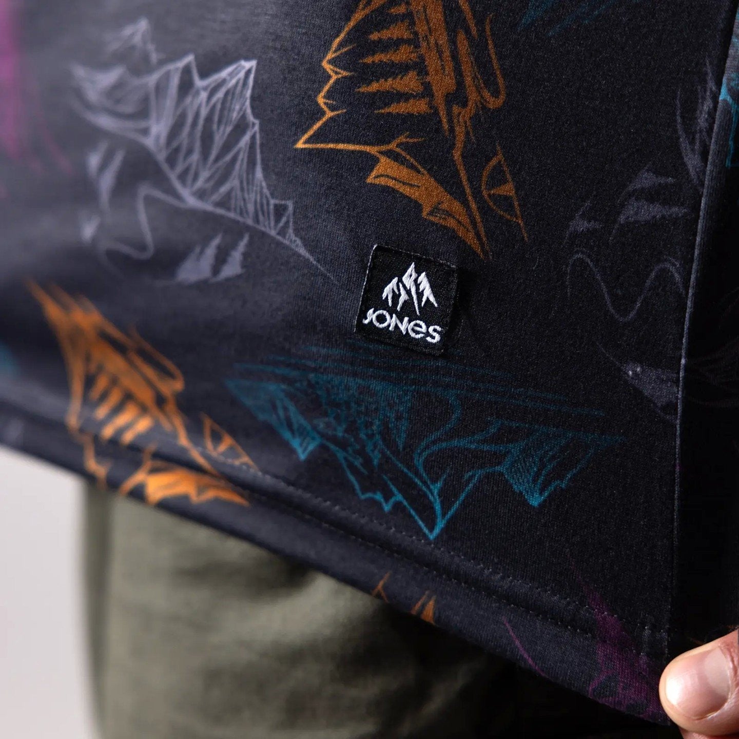 JONES Men's Recycled Long Sleeve Tech Tee- Base Layers- Granite Grey