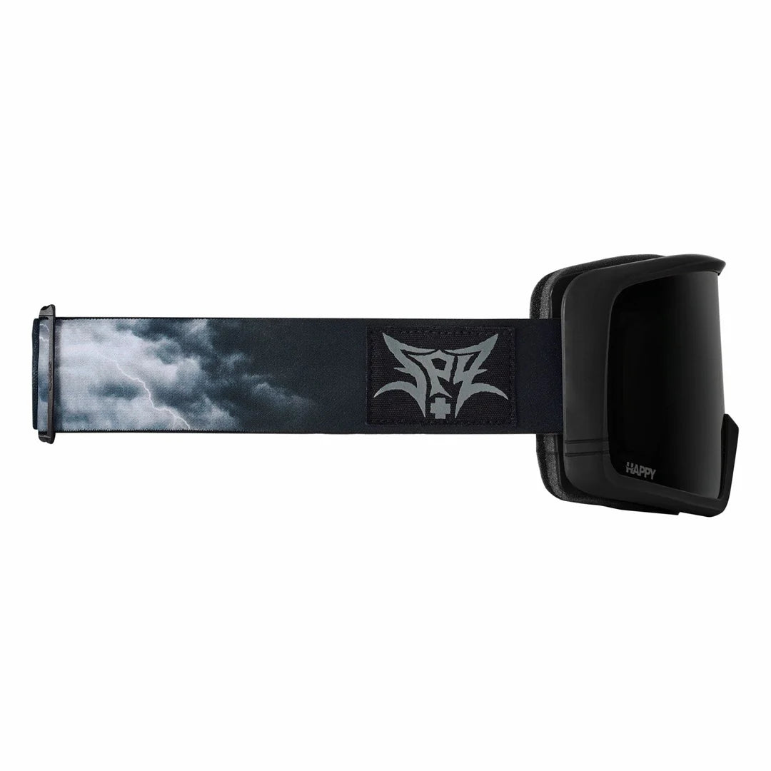 Snow Goggles SPY Megalith Black Metal - Happy Gray Green Black Mirror