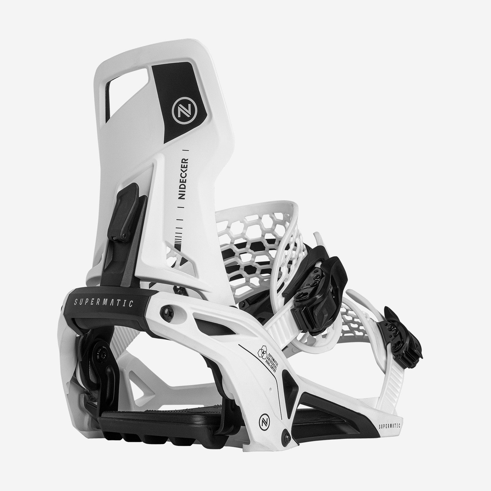 Snowboard Bindings Nidecker SUPERMATIC Bindings - White 2026