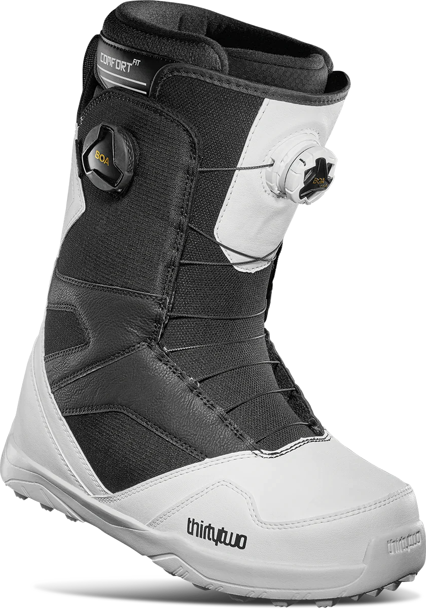 Snowboard Boots THIRTYTWO STW Double Boa, Mens- Black White