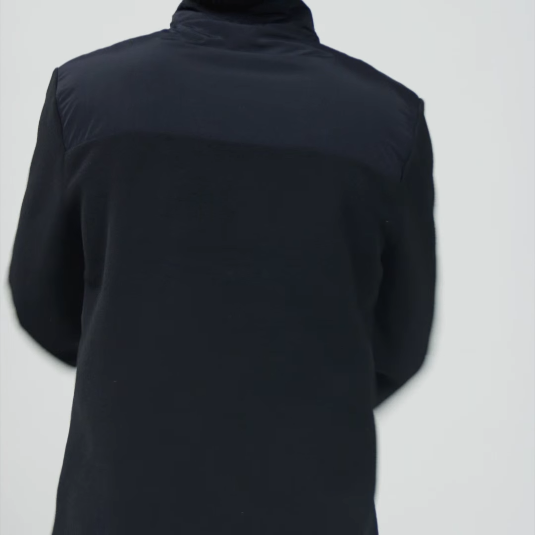 JONES Men's Base Camp Recycled Fleece Jacket- Stealth Black