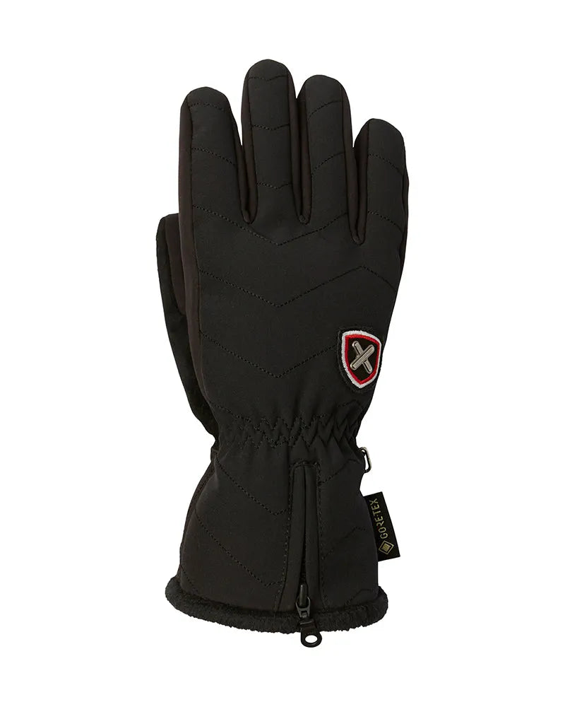 Snow Glove Lotte Leather Ladies Glove- Black