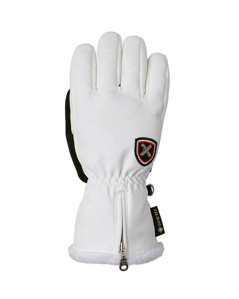 Snow Glove Lotte Leather Ladies Glove- White