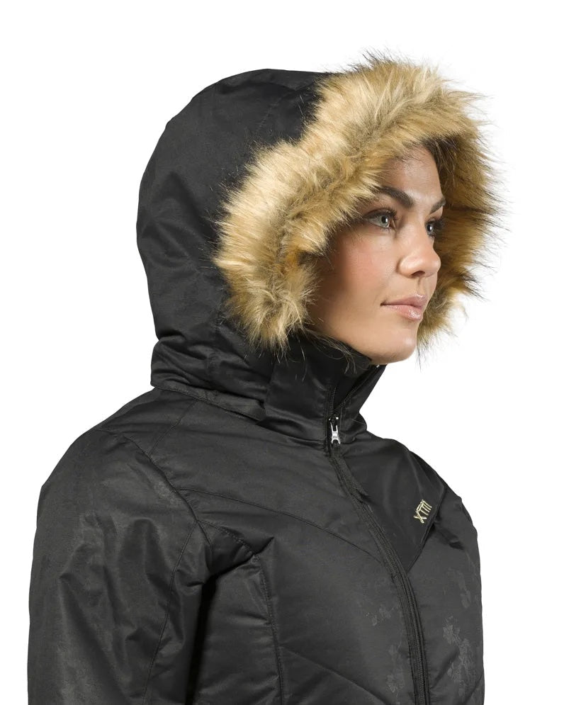 Snow Jacket XTM Pia Ladies Black Floral