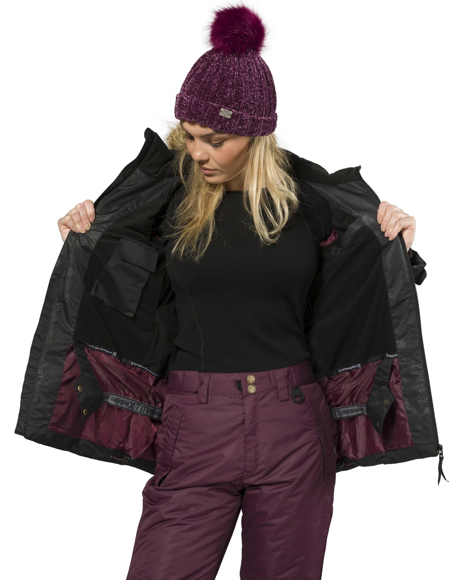 Snow Jacket XTM Pia Ladies Black Floral